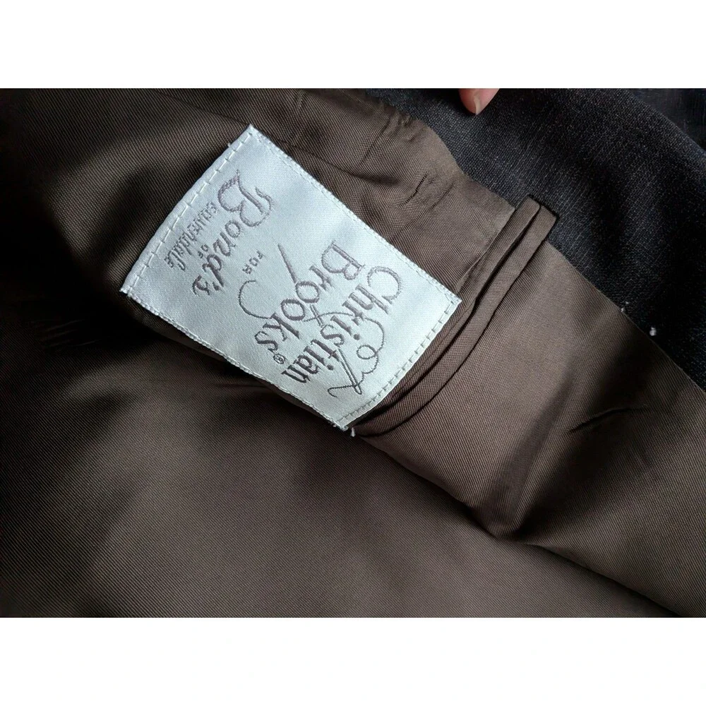 Christian Brooks 42R Dark Charcoal USA Made Mens Blazer Suit Jacket Sport Coat